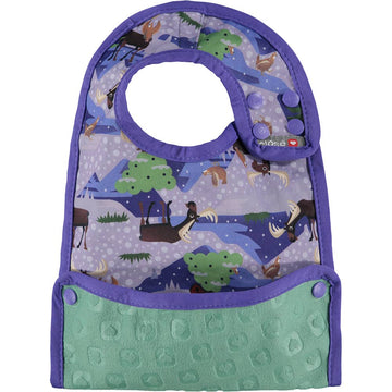 Double - Sided Weaning Bib With Crumb Catcher - Moose - REGN