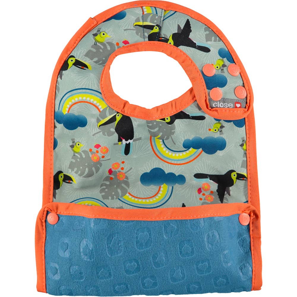 Double - Sided Weaning Bib With Crumb Catcher - Toucan - REGN