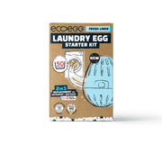 ECOEGG Laundry Egg Washing Detergent Fresh Linen Starter Kit - Plastic Free Eco Washing Egg, 50 Washes - REGN