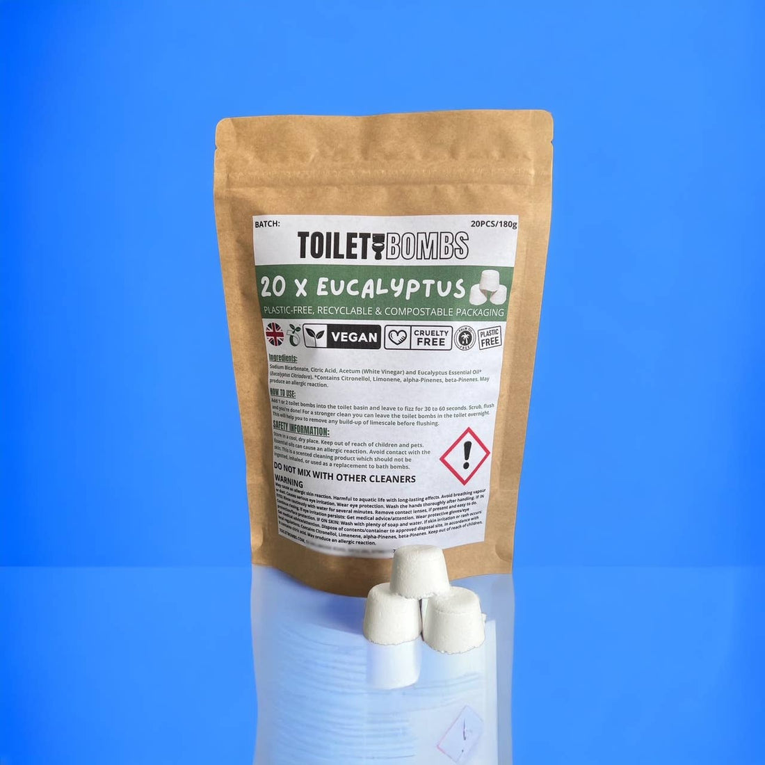 20x Toilet Refresher Bombs - Eucalyptus