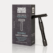 Jungle Culture Reusable Safety Razor - Premium Eco Single Blade Razor, Gun Metal - REGN