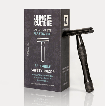 Jungle Culture Reusable Safety Razor - Premium Eco Single Blade Razor, Gun Metal - REGN