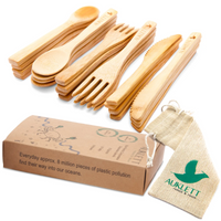 24 Pack Reusable Bamboo Cutlery Set