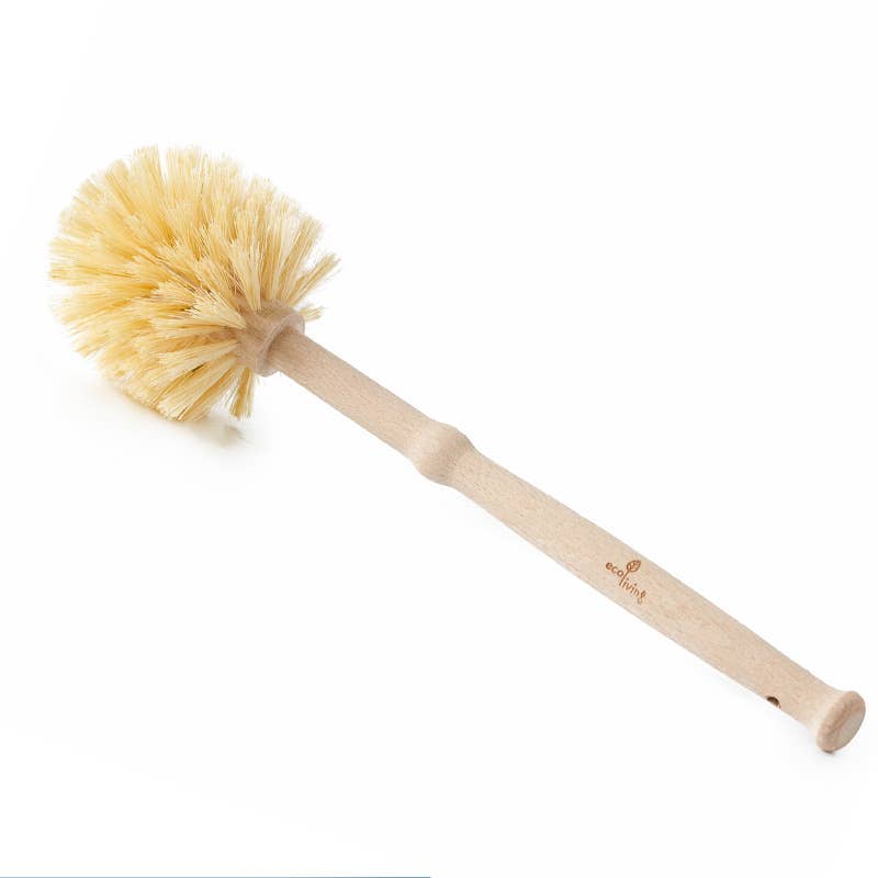 Natural Bristle Plastic Free Toilet Brush, Easy To Clean Vegan Cruelty Free Brush - REGN