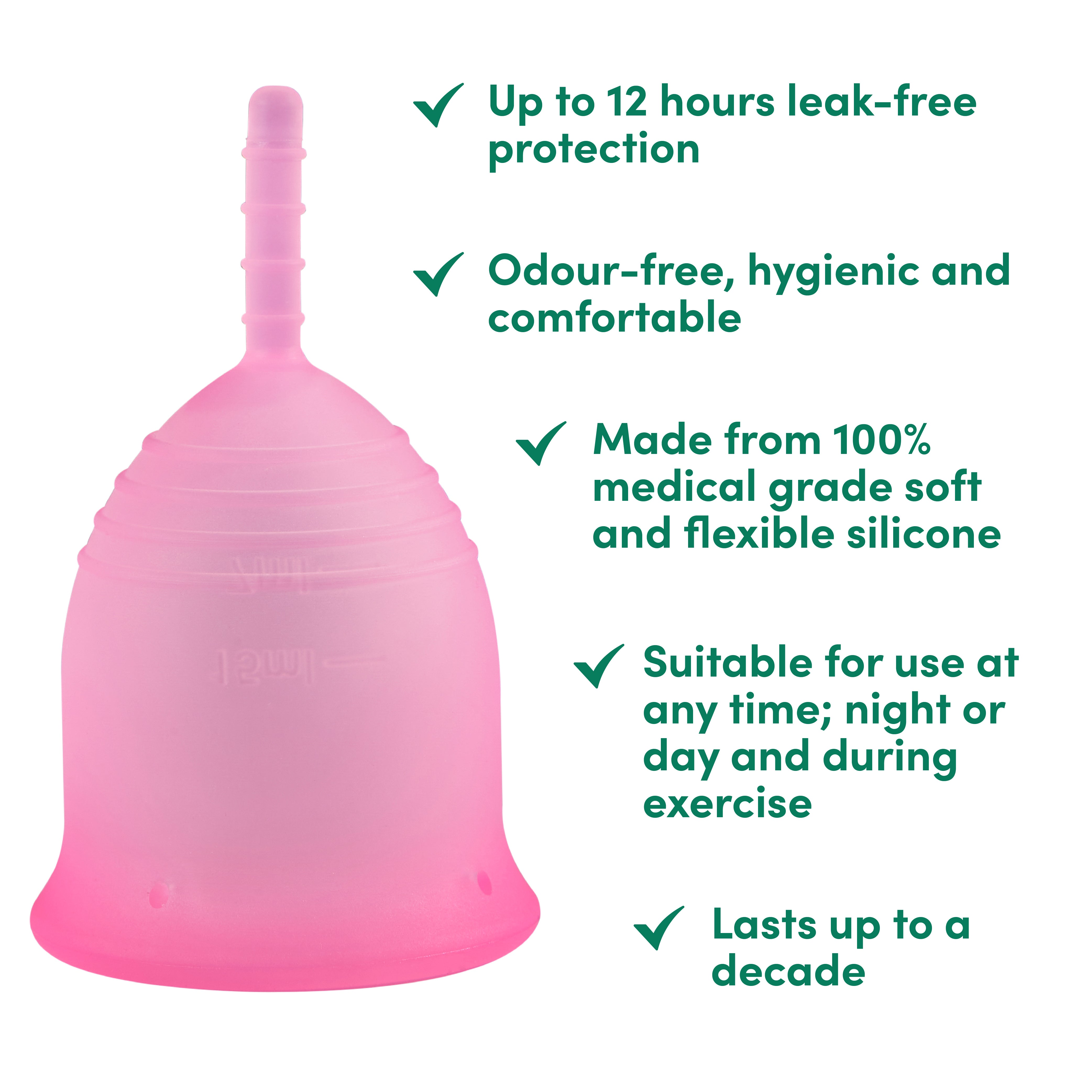 REGN Eco Menstrual Cup - Latex Free Period Cup For Day & Night - REGN