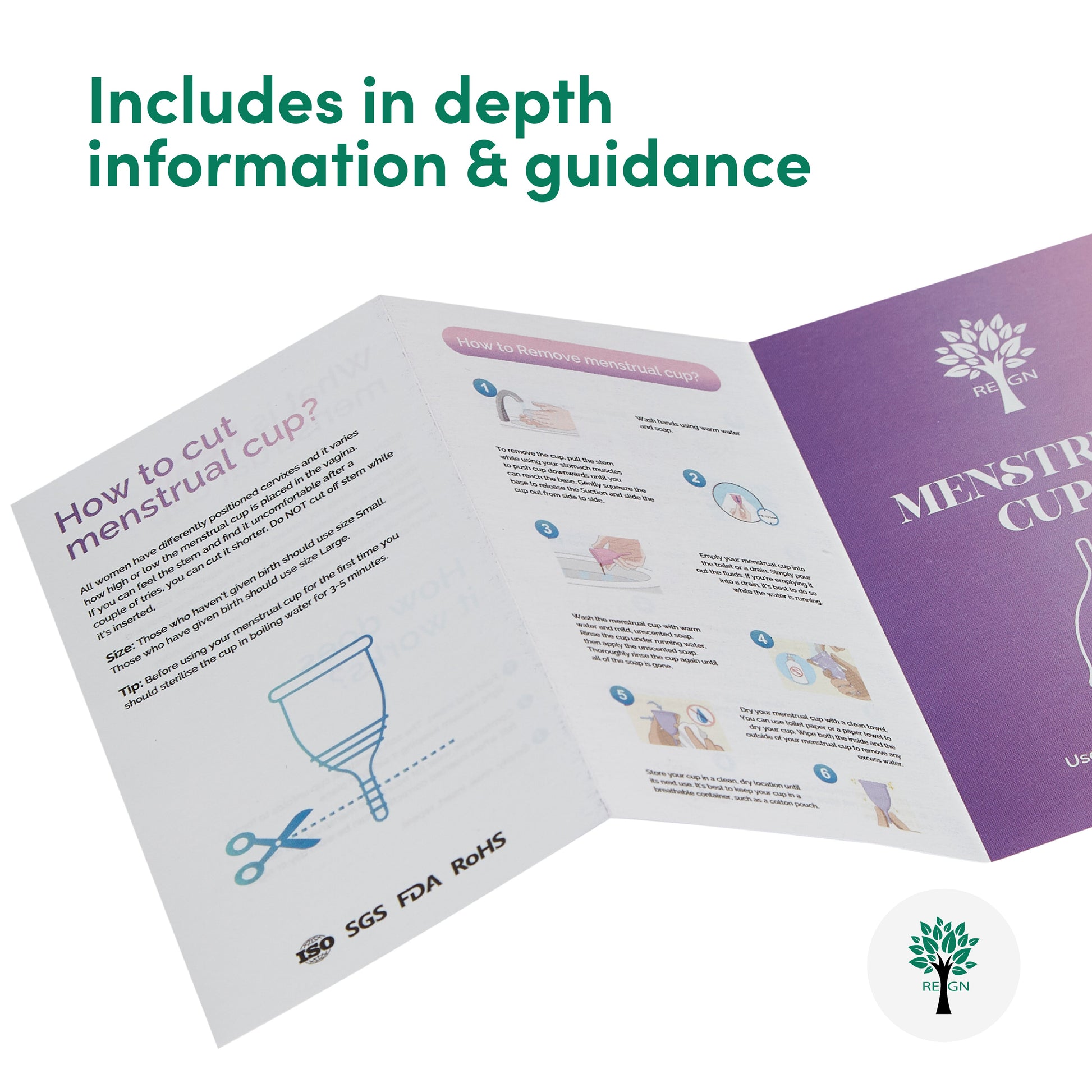 REGN Eco Menstrual Cup - Latex Free Period Cup For Day & Night - REGN